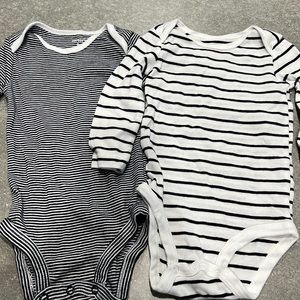 Long sleeve striped onesies